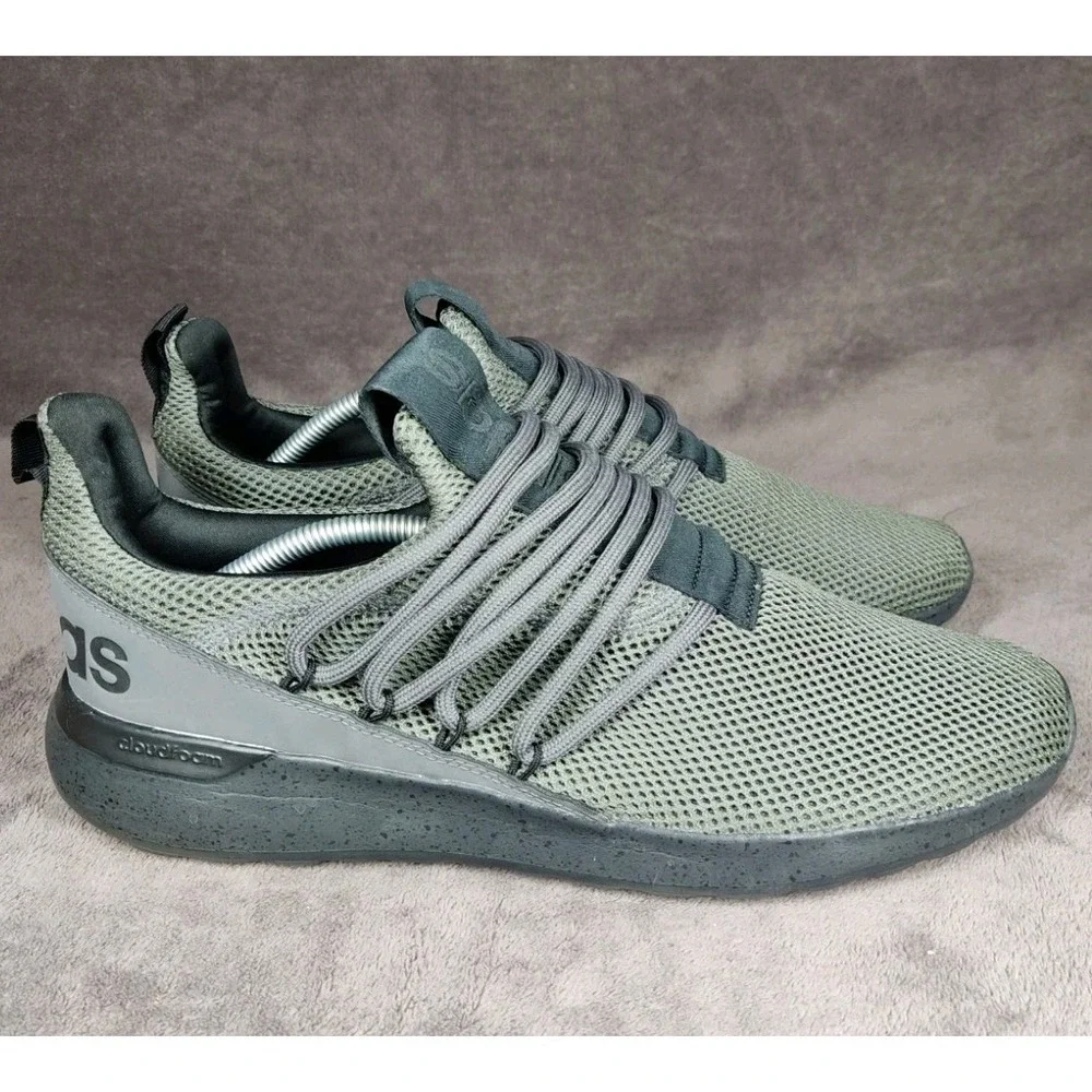 Adidas Lite Racer Adapt 3.0 Gray Black Running Shoes Sneakers‎ Mens Size 12